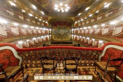 Passeio virtual aproxima público do Theatro da Paz