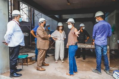Secult recebe Ministério Público para vistoria técnica em obras no Palacete Faciola