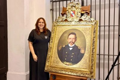 Museu do Estado apresentou quadro restaurado de Lauro Sodré na manhã desta quinta-feira, 21 